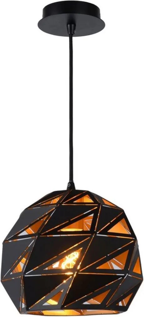 LUCIDE 21415-25-30 MALUNGA Modern Függesztett Lámpa Fekete, Arany E27 IP20