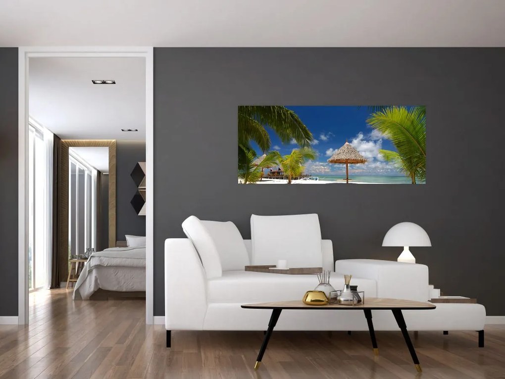 Kép - Fehér homokos strand (120x50 cm)