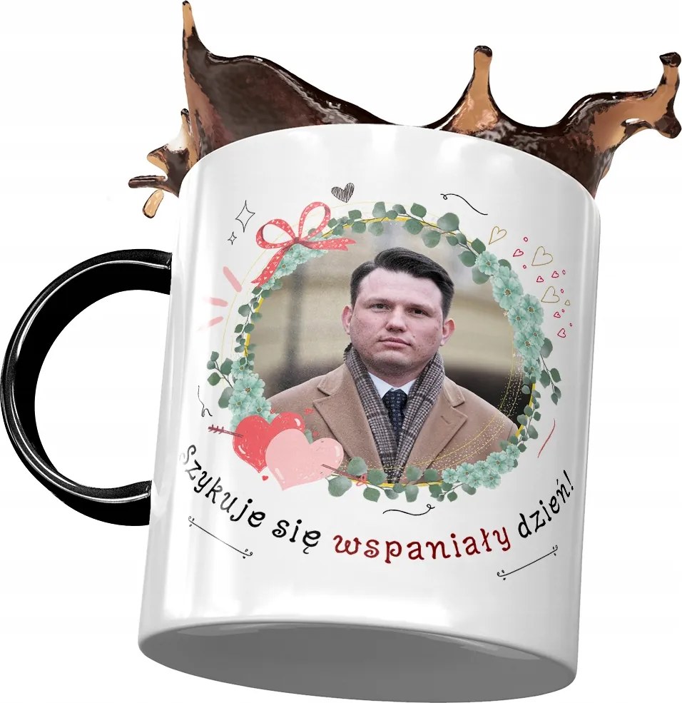 Fekete Bögre Sławomir Mentzen XD Ajándék Nyomtatott Fotóval