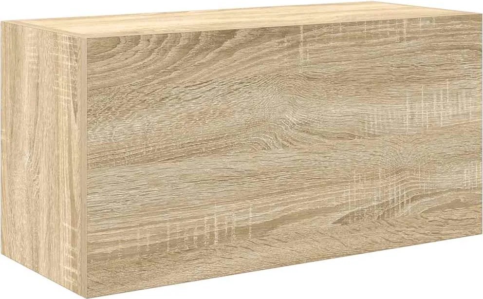 vidaXL sonoma tölgyszínű szerelt fa fali fürdőszobaszekrény 60x25x30cm