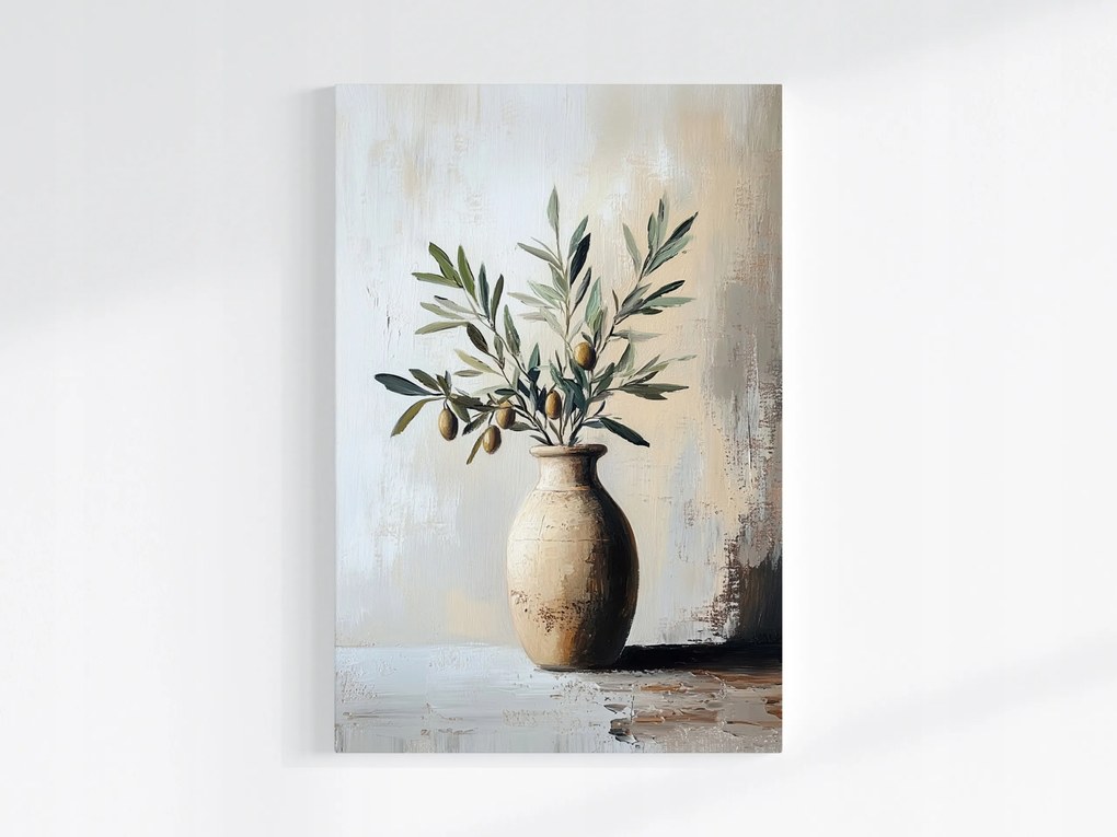Vászonkép Canvas Dekoráció Természet Váza Ág Olíva Fa 80x120