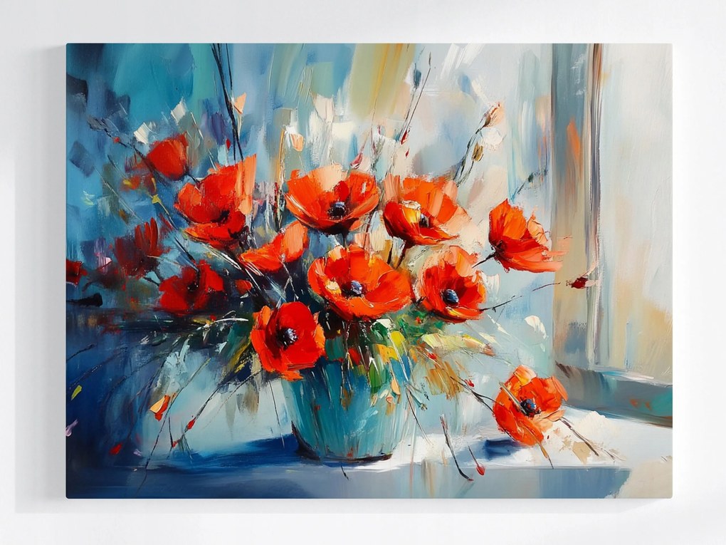 Vászonkép Canvas Természet Dekoráció Virágok Pipacs Csokor Kötés 100x75