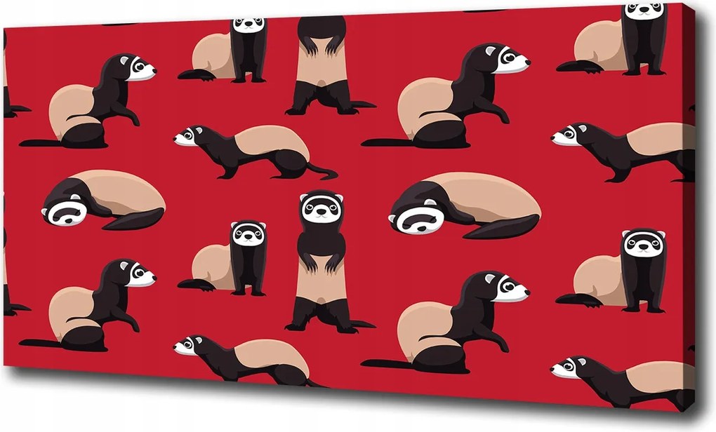 Vászonkép Gyáva vadászgörény 100x70 cm