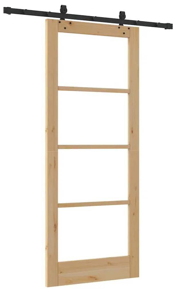 Csúszóajtó Egyéb Barna 83 x 202 cm Fa és fém