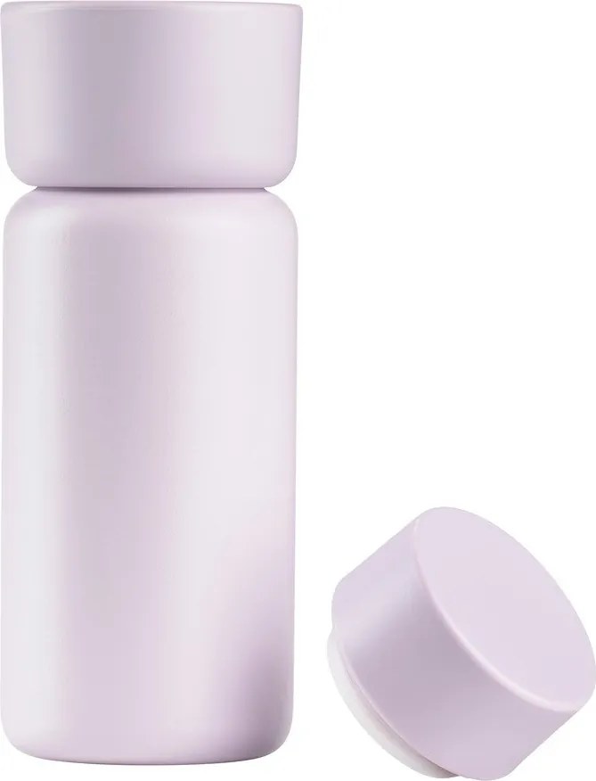 Világos rózsaszín rozsdamentes acél termobögre 400 ml Singles – Zone