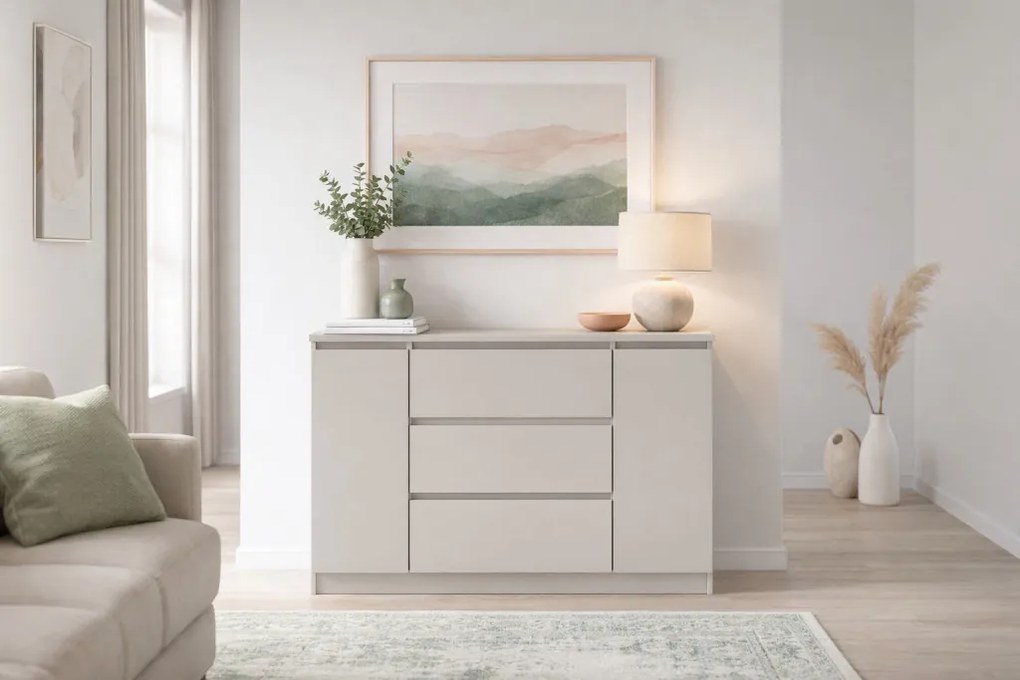 Komód SIMPLE 120 2A3F kasmír/kasmír