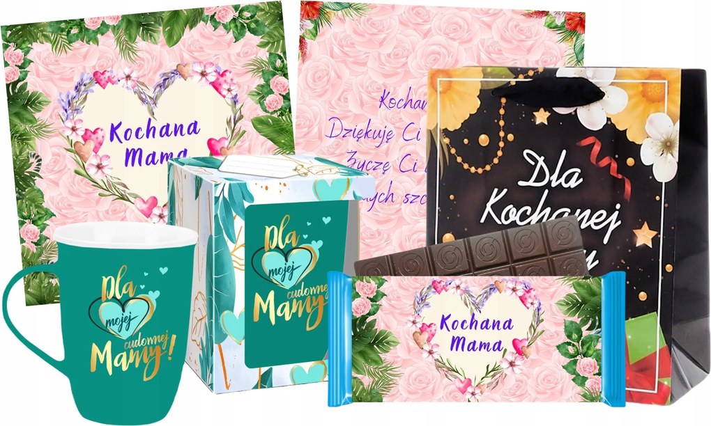 Anyák napi ajándék szett Bögre Édességekkel a babától