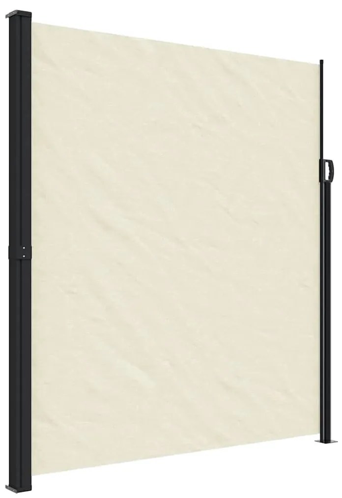 krémszínű behúzható oldalsó napellenző 220 x 600 cm