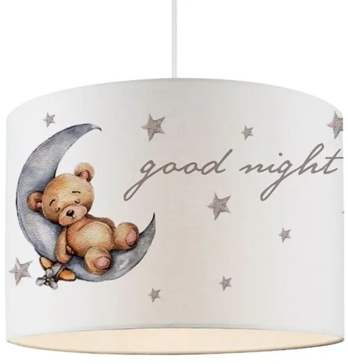 Gyerekszobai csillár CANDY 1xE27/40W/230V fehér/barna