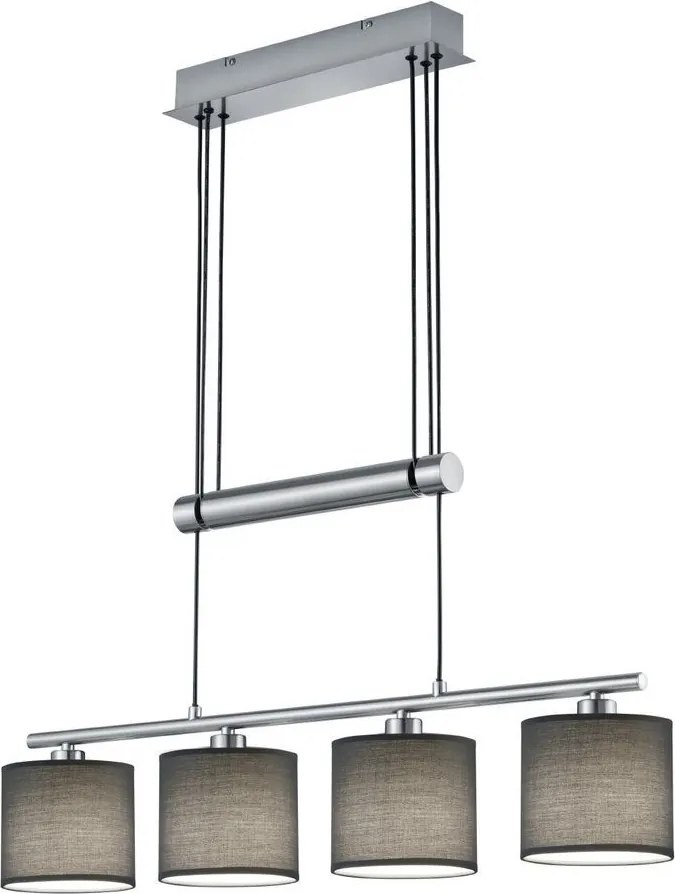 TRIO 305400411 GARDA Többágú Függesztett Lámpa Ezüst, Szürke E14 IP20