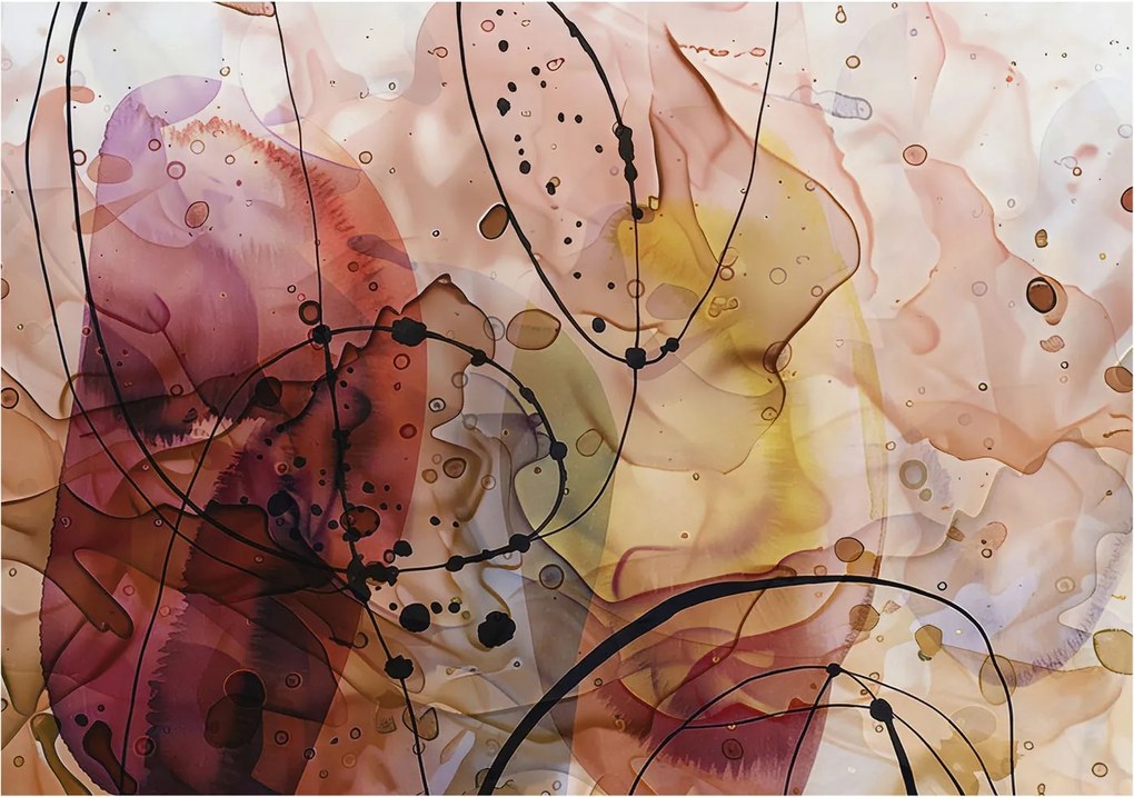 Dekoratív fali tapéta 3D hatással Absztrakt harmónia 208x146 Ragasztó