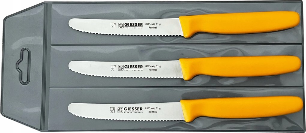 Giesser 3 db-os késkészlet 8365 sárga 11cm