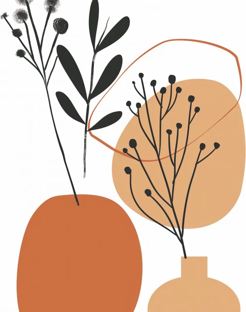 Poszter 30x30cm Botanikus pasztell