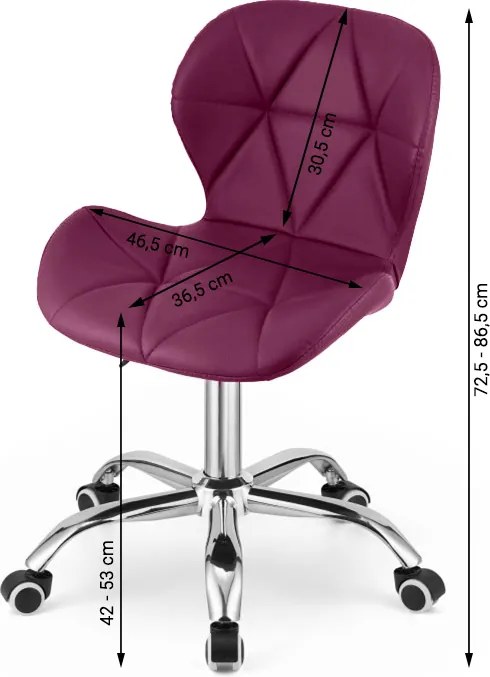 Akció: Bordó irodai szék AVOLA műbőrből II. osztály