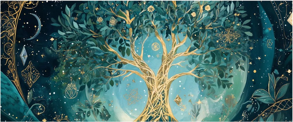 Kép – Életfa az univerzumban (120x50 cm)