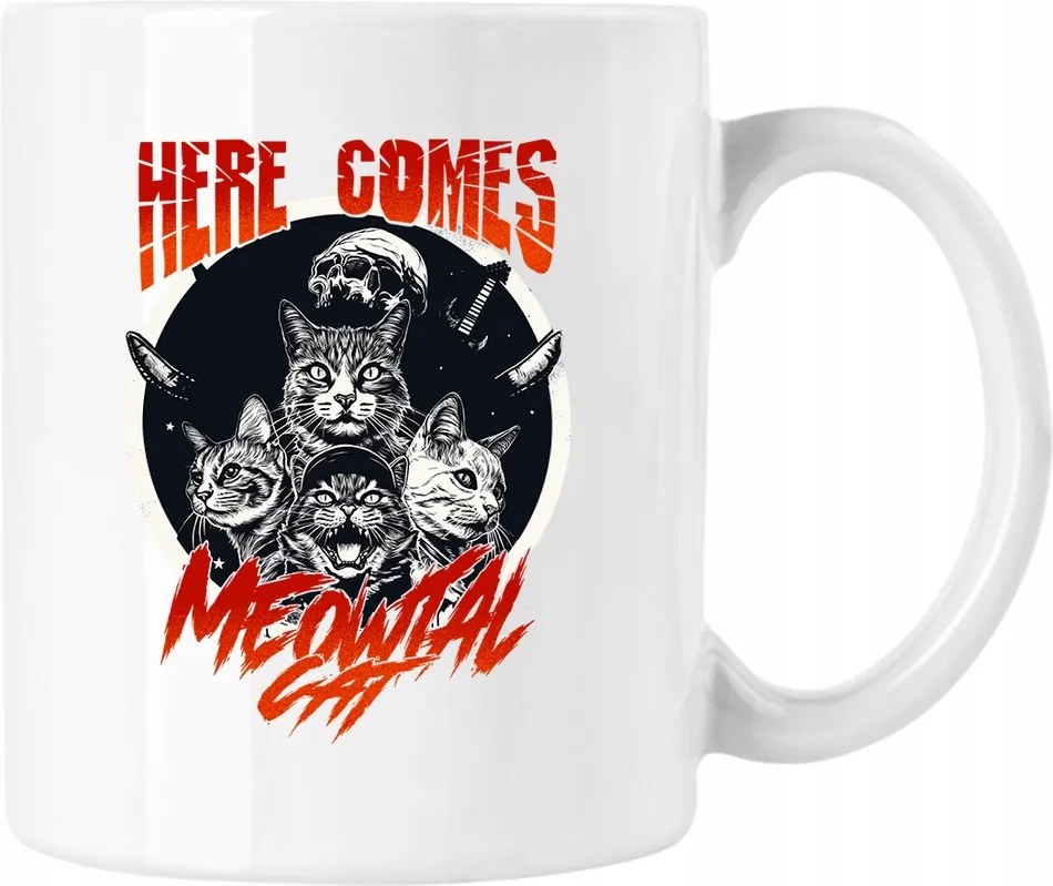 Cica bögre cica metal black heavy 6 fehér 330ml