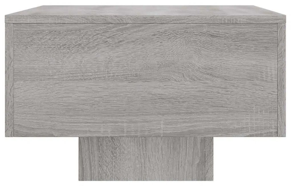 Szürke sonoma szerelt fa dohányzóasztal 100x49,5x31 cm