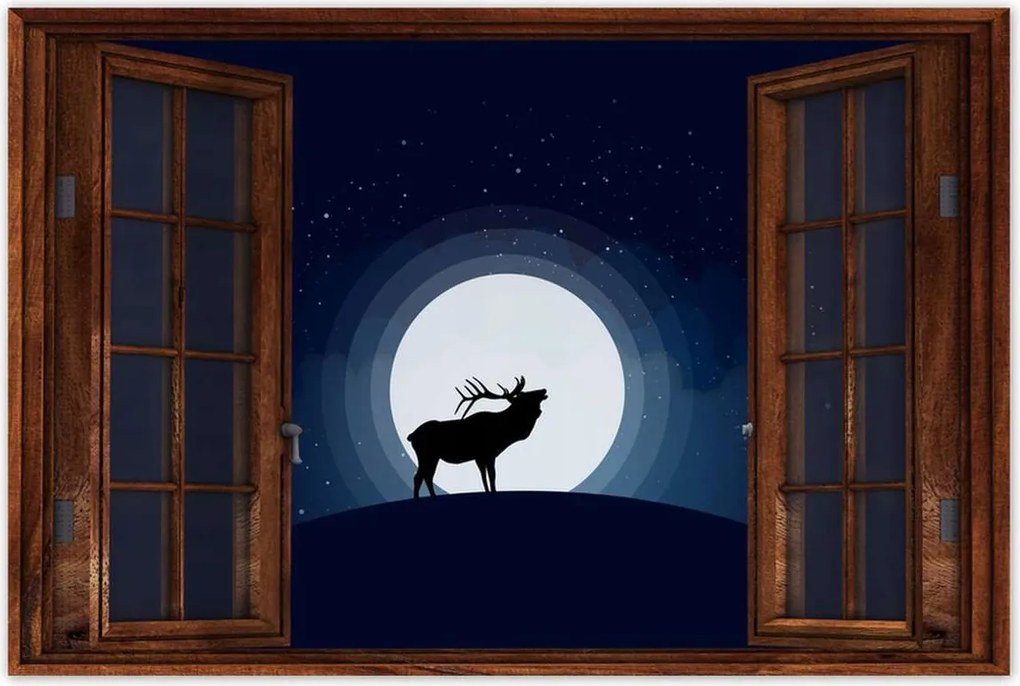 Poszter 60x40 Szarvas felszarvazott