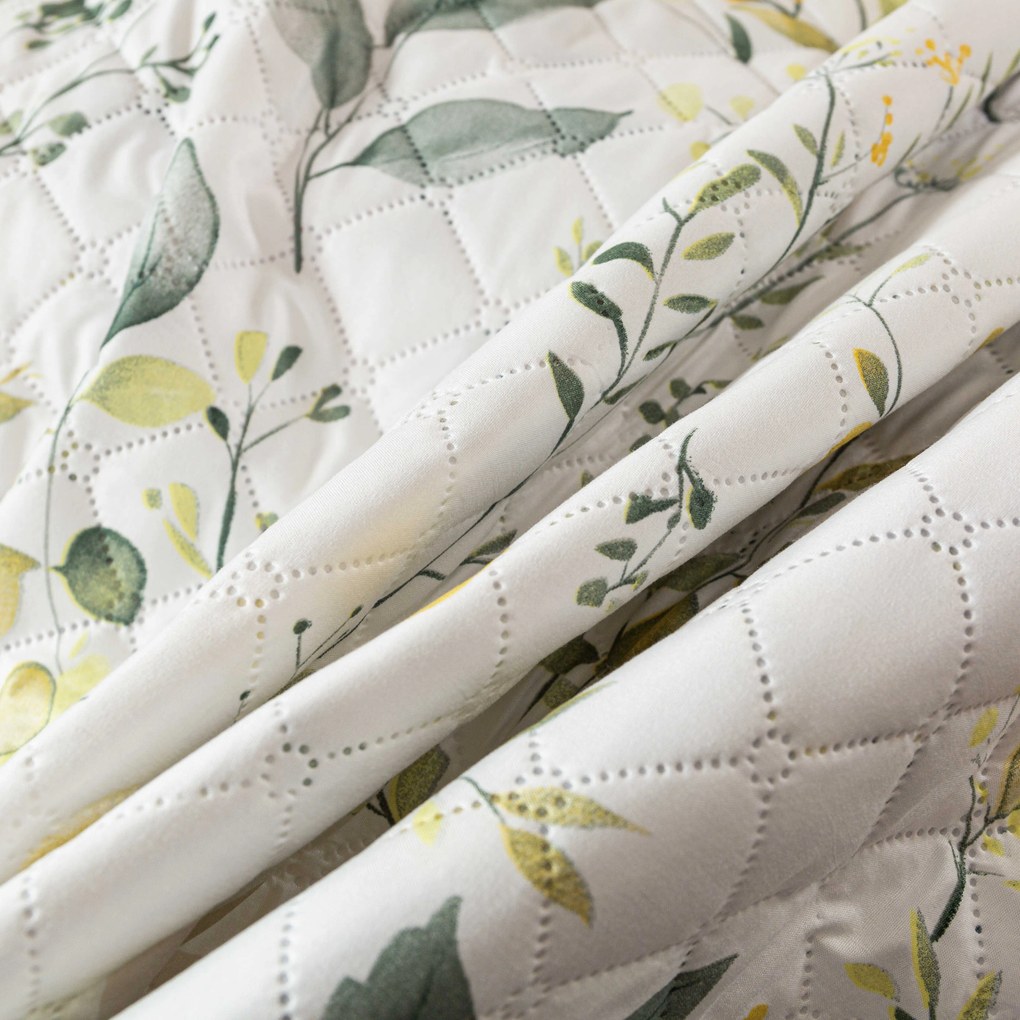 Ágytakaró CITRUS GARDEN, fehér Méret: 170 x 210 cm