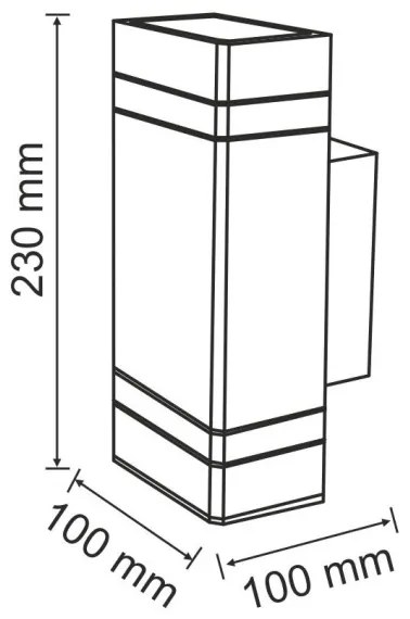 Kültéri fali lámpa GILBERT 2xGU10/10W/230V IP44