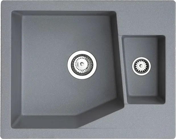 Linea M 1.5D Metalac 372995 Gránit Mosogatótálca - Extra mély, Egymedencés, Grafit