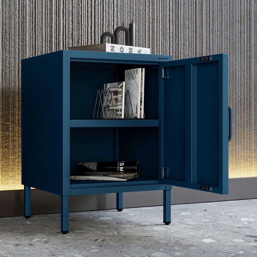 Éjjeliszekrény MIA, 424 x 595 x 400 mm, Modern: sötétkék