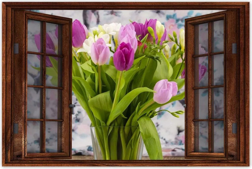 Poszterek 60x40 Tulipán csokor Virágok