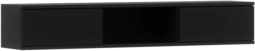 Polc szekrényekkel LANZZI 120 cm, fekete