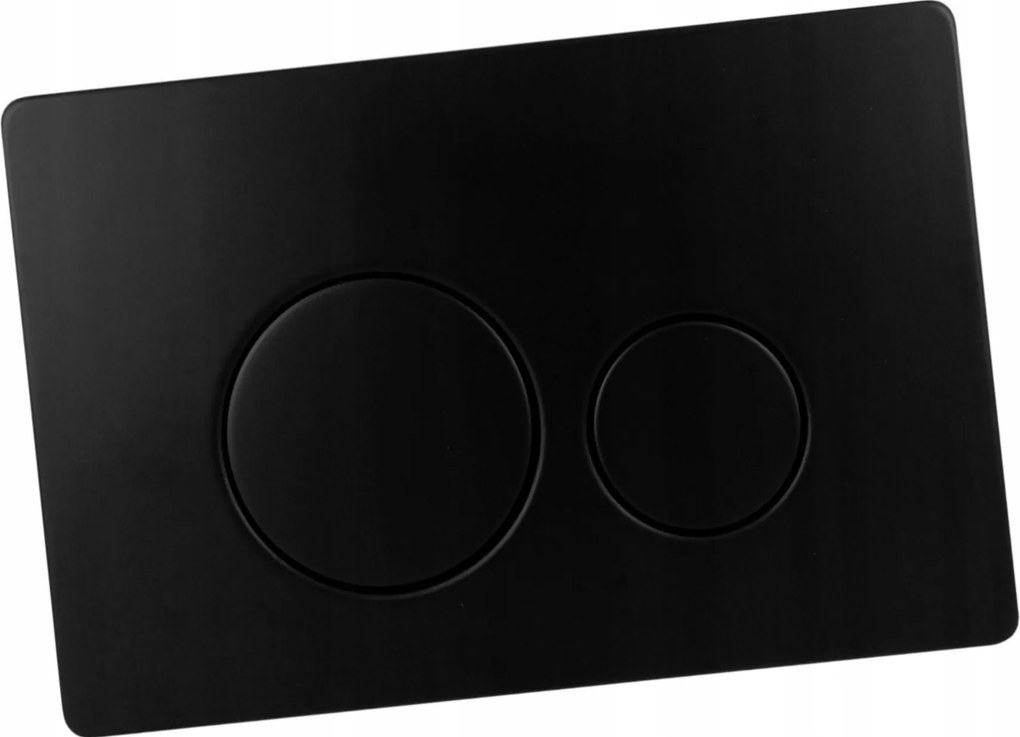 Öblítőgomb rozsdamentes acél fekete wc állványhoz Kerék Technic Gt D