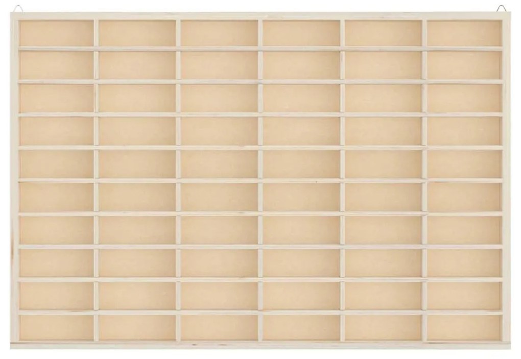 fa gyűjtői vitrin 60 rekesszel 60x4,5x40,5 cm