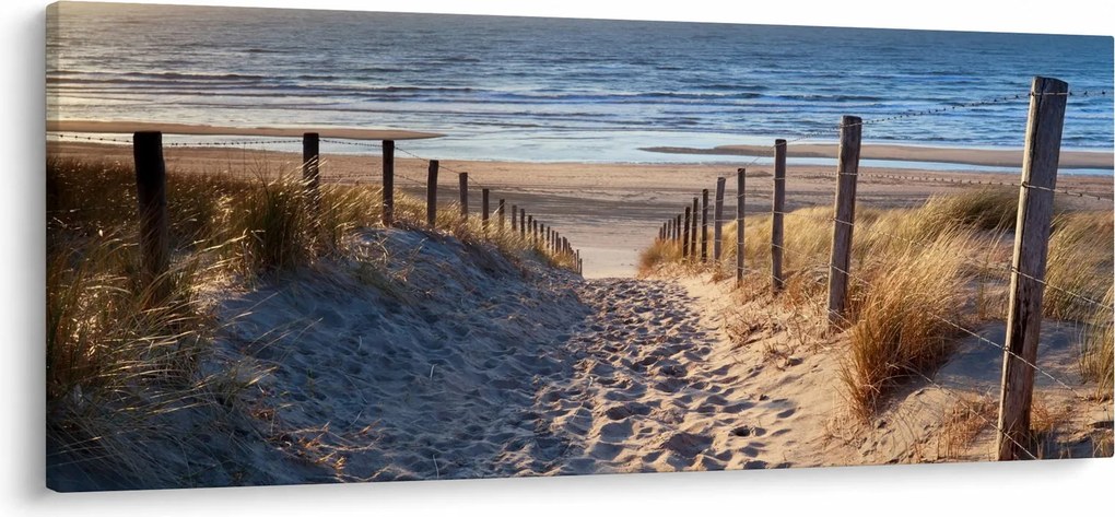 Kép - Út az északi-tengeri strandra, Hollandia (120x50 cm)