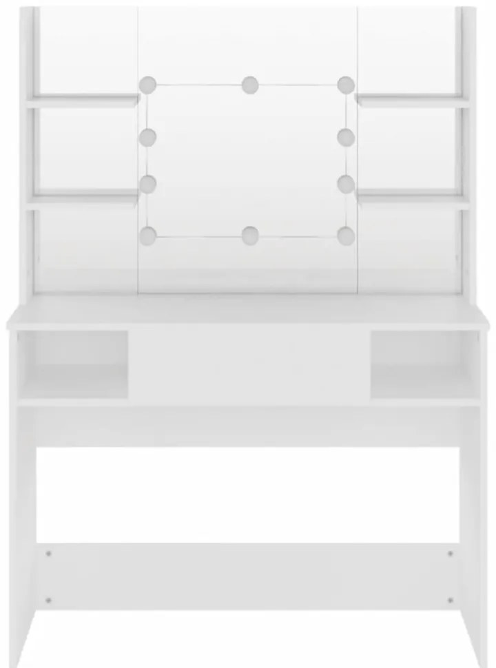 fehér LED-es MDF sminkasztal 100 x 40 x 135 cm