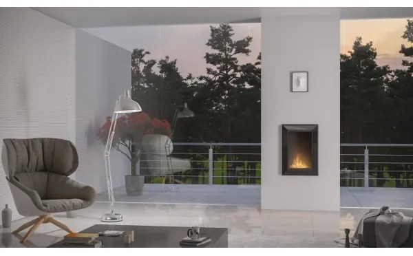 InFire - Beépített BIO kandalló 79x55 cm 3kW fekete