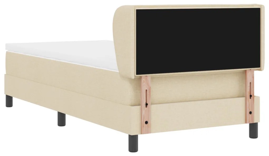 Boxspring Ágy Matrac Krem 90x200 cm Szövet