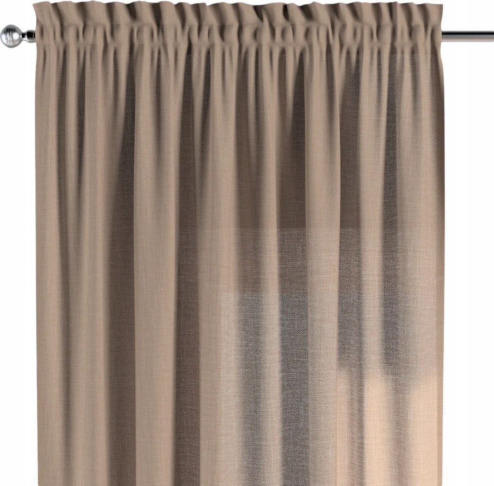 Csatornafüggöny frufruval 1 db 130x260cm barna