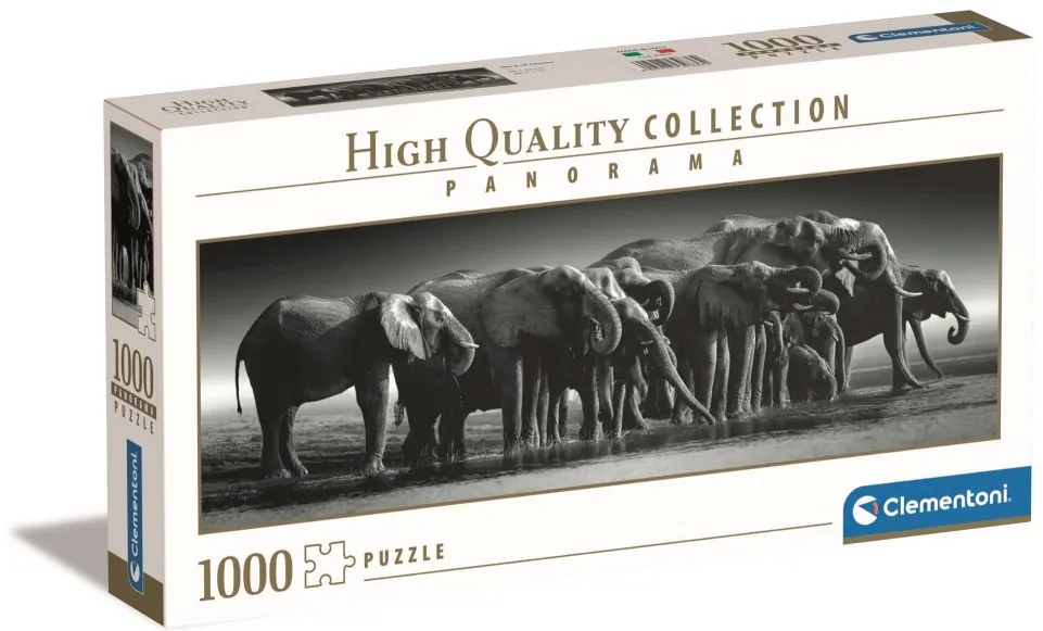 Elefánt Herd of Giants 1000 db-os panoráma puzzle Clementoni