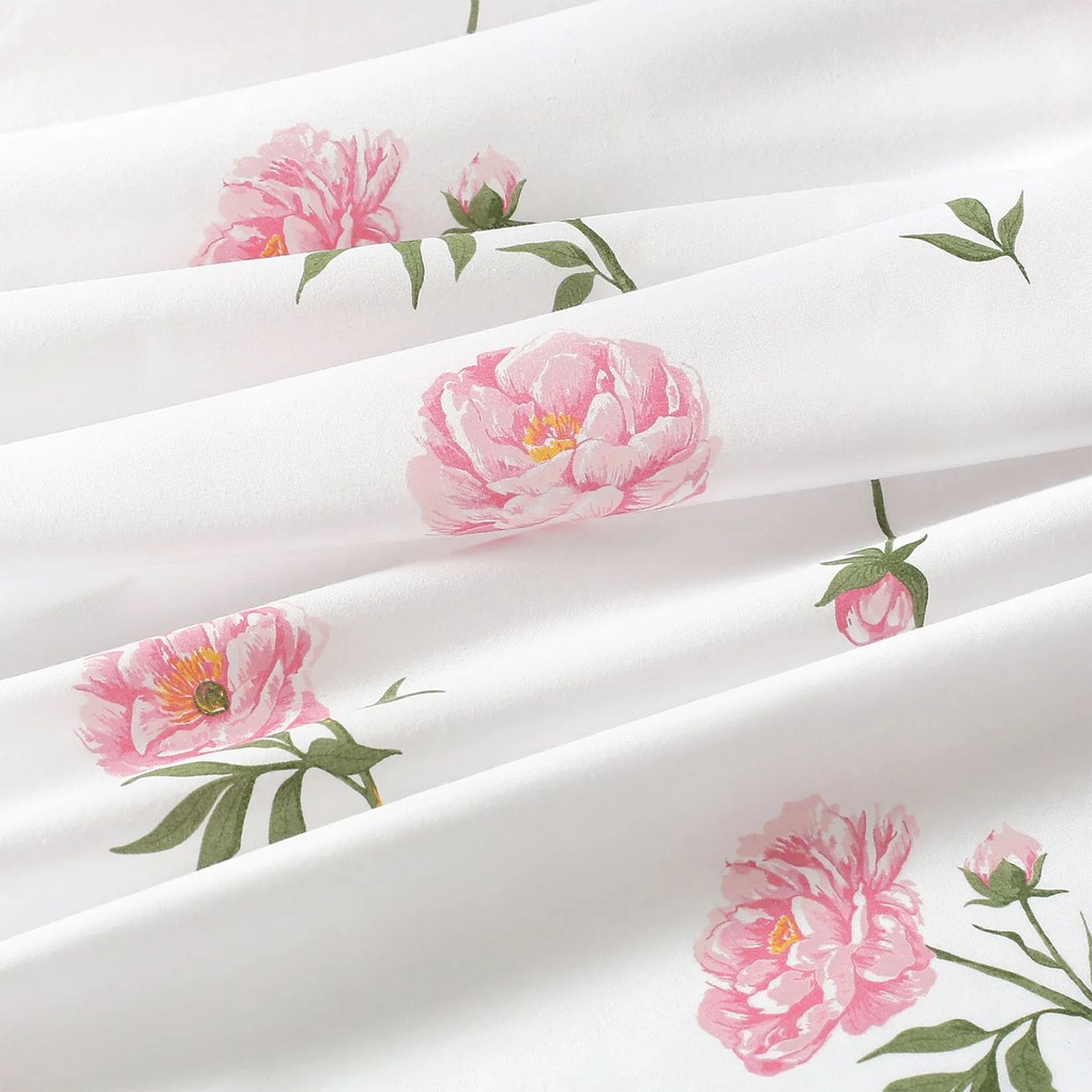 Goldea pamut párnahuzat - pünkösdi rózsamintás 50 x 70 cm