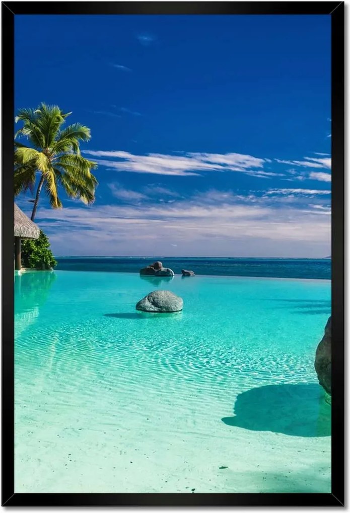 Poszterek keretben 40x60 Trópusok Tájkép Pálmafák