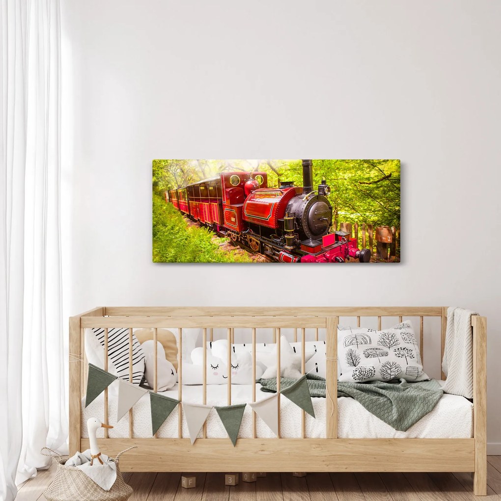 Egy gőzvonat képe (120x50 cm)