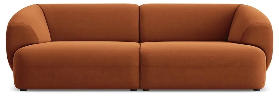 Narancssárga bársony kanapé 232 cm Moana – Makamii