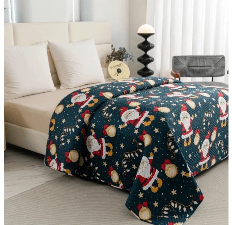 Ágytakaró SANTA, kék Méret: 220 x 240 cm