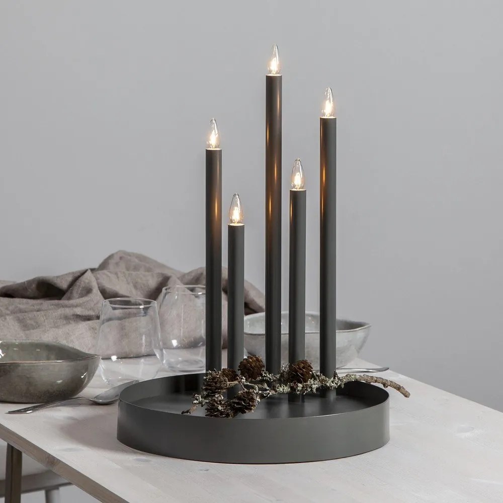 Fekete fénydekoráció ø 32 cm Deco – Star Trading