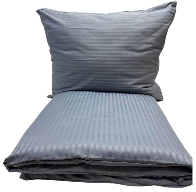 Világosszürke damaszt ágyneműhuzat TiaHome - 1x Párna 90x70cm, 1x Paplan 140x200cm