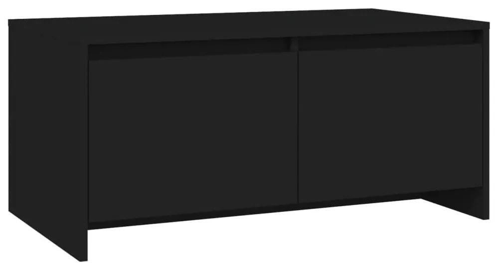 Fekete szerelt fa dohányzóasztal 90x50x41,5 cm