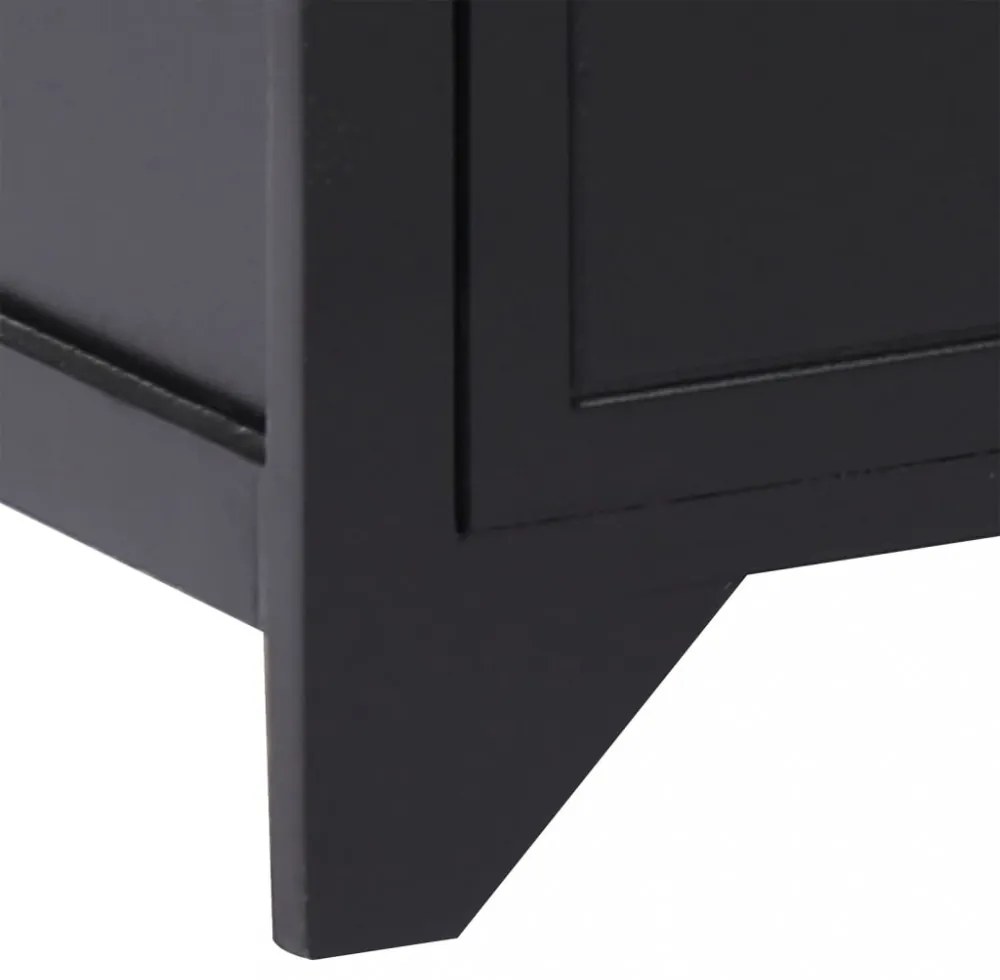 fekete tömör császárfa TV-szekrény 108 x 30 x 40 cm