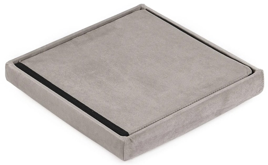 Bézs összecsukható kialakítású taburet CUBEXO VELVET M
