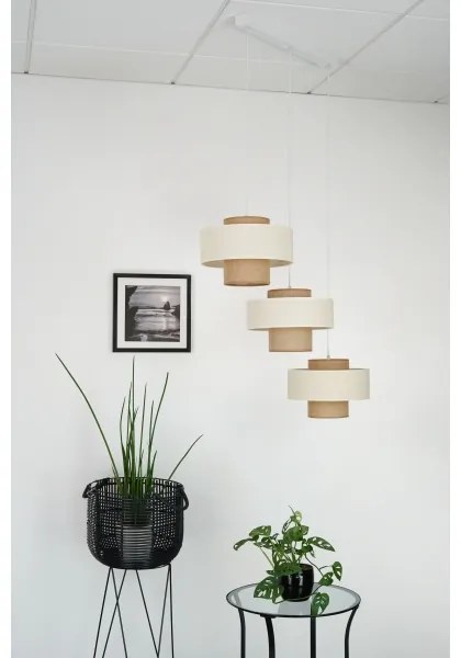 Brilagi - Dallas 3xE27/15W/230V függeszték barna/krém/fehér