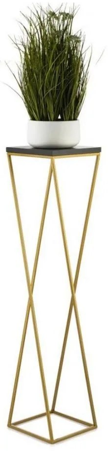 LOFT virágtartó állvány 100x24 cm arany/fekete