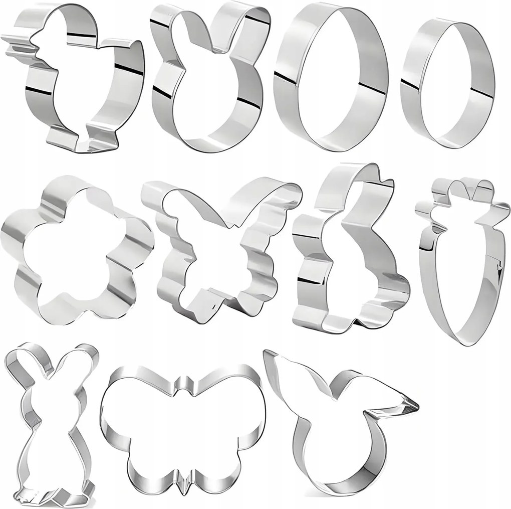 Húsvéti Süteménykiszúrók 11 Darab Rozsdamentes Acélból, Húsvétra