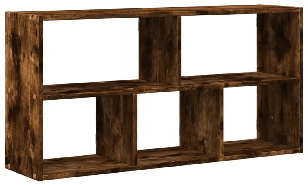 füstös tölgy színű szerelt fa fali polc 100 x 25 x 50 cm